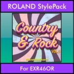 The Greatest Styles By PK Vol. 08  - Country and Rock Vol. 01 - 60 Styles / Song Styles for ROLAND EXR46OR in STL format