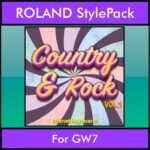 The Greatest Styles By PK Vol. 08  - Country and Rock Vol. 01 - 60 Styles / Song Styles for ROLAND GW7 in STL format