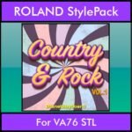 The Greatest Styles By PK Vol. 08  - Country and Rock Vol. 01 - 60 Styles / Song Styles for ROLAND VA76 STL in STL format