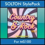 The Greatest Styles By PK Vol. 08  - Country and Rock Vol. 01 - 60 Styles / Song Styles for SOLTON MS100 in PAT format