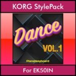 The Greatest Styles By PK Vol. 09  - Dance Vol. 01 - 60 Styles / Song Styles for KORG EK50IN in STY format