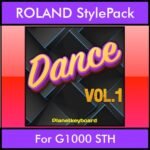 The Greatest Styles By PK Vol. 09  - Dance Vol. 01 - 60 Styles / Song Styles for ROLAND G1000 STH in STH format