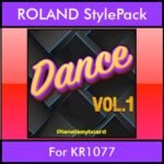 The Greatest Styles By PK Vol. 09  - Dance Vol. 01 - 60 Styles / Song Styles for ROLAND KR1077 in STL format