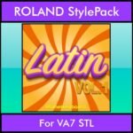 The Greatest Styles By PK Vol. 15  - Latin Vol. 01 - 60 Styles / Song Styles for ROLAND VA7 STL in STL format