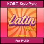 The Greatest Styles By PK Vol. 16  - Latin Vol. 02 - 60 Styles / Song Styles for KORG PA50 in STY format