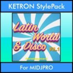 The Greatest Styles By PK Vol. 18  - Latin World and Disco Vol. 01 - 60 Styles / Song Styles for KETRON MIDJPRO in KST format
