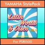 The Greatest Styles By PK Vol. 18  - Latin World and Disco Vol. 01 - 60 Styles / Song Styles for YAMAHA PSRI500 in STY format