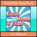 The Greatest Styles By PK Vol. 18  - Latin World and Disco Vol. 01 - 60 Styles / Song Styles for YAMAHA PSRS650 in STY format