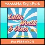 The Greatest Styles By PK Vol. 18  - Latin World and Disco Vol. 01 - 60 Styles / Song Styles for YAMAHA PSREW425 in STY format