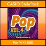 The Greatest Styles By PK Vol. 22  - Pop Vol. 04 - 60 Styles / Song Styles for CASIO WK1800 in STL format