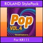 The Greatest Styles By PK Vol. 22  - Pop Vol. 04 - 60 Styles / Song Styles for ROLAND KR111 in STL format