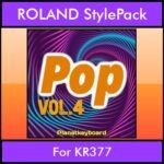 The Greatest Styles By PK Vol. 22  - Pop Vol. 04 - 60 Styles / Song Styles for ROLAND KR377 in STL format