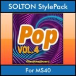 The Greatest Styles By PK Vol. 22  - Pop Vol. 04 - 60 Styles / Song Styles for SOLTON MS40 in PAT format