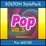 The Greatest Styles By PK Vol. 23  - Pop Vol. 05 - 60 Styles / Song Styles for SOLTON MS100 in PAT format