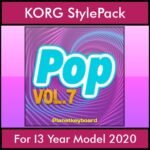 The Greatest Styles By PK Vol. 25  - Pop Vol. 07 - 60 Styles / Song Styles for KORG I3 Year Model 2020 in STY format