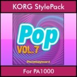The Greatest Styles By PK Vol. 25  - Pop Vol. 07 - 60 Styles / Song Styles for KORG PA1000 in STY format