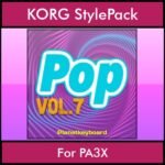 The Greatest Styles By PK Vol. 25  - Pop Vol. 07 - 60 Styles / Song Styles for KORG PA3X in STY format
