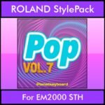 The Greatest Styles By PK Vol. 25  - Pop Vol. 07 - 60 Styles / Song Styles for ROLAND EM2000 STH in STH format