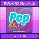 The Greatest Styles By PK Vol. 25  - Pop Vol. 07 - 60 Styles / Song Styles for ROLAND KR107 in STL format
