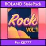 The Greatest Styles By PK Vol. 26  - Rock Vol. 01 - 60 Styles / Song Styles for ROLAND KR777 in STL format