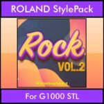 The Greatest Styles By PK Vol. 27  - Rock Vol. 02 - 60 Styles / Song Styles for ROLAND G1000 STL in STL format