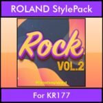 The Greatest Styles By PK Vol. 27  - Rock Vol. 02 - 60 Styles / Song Styles for ROLAND KR177 in STL format