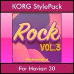 The Greatest Styles By PK Vol. 28  - Rock Vol. 03 - 60 Styles / Song Styles for KORG Havian 30 in STY format