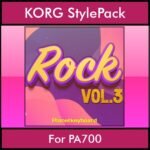 The Greatest Styles By PK Vol. 28  - Rock Vol. 03 - 60 Styles / Song Styles for KORG PA700 in STY format