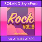 The Greatest Styles By PK Vol. 28  - Rock Vol. 03 - 60 Styles / Song Styles for ROLAND ATELIER AT500 in STL format