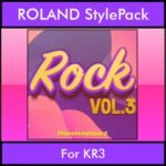 The Greatest Styles By PK Vol. 28  - Rock Vol. 03 - 60 Styles / Song Styles for ROLAND KR3 in STL format