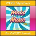 The Greatest Styles By PK Vol. 29  - World Music Vol. 01 - 60 Styles / Song Styles for WERSI OAX(STY format) in STY format