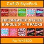 The Greatest Styles By PK Bunde TGS Vol. 01  - Vol. 01 to Vol. 10 - 600 Styles / Song Styles for CASIO WK1800 in STL format