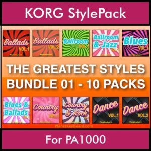The Greatest Styles By PK Bunde TGS Vol. 01  - Vol. 01 to Vol. 10 - 600 Styles / Song Styles for KORG PA1000 in STY format