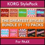 The Greatest Styles By PK Bunde TGS Vol. 01  - Vol. 01 to Vol. 10 - 600 Styles / Song Styles for KORG PA4X in STY format