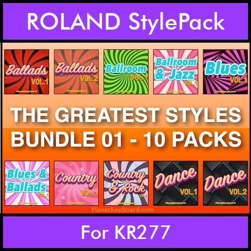 The Greatest Styles By PK Bunde TGS Vol. 01 - Vol. 01 to Vol. 10 - 600 Styles / Song Styles for ROLAND KR277 in STL format The Greatest Styles By PK Bunde TGS Vol. 01 - Vol. 01 to Vol. 10 - 600 Styles / Song Styles for ROLAND KR277 in STL format