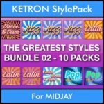 The Greatest Styles By PK Bunde TGS Vol. 02  - Vol. 11 to Vol. 20 - 600 Styles / Song Styles for KETRON MIDJAY in PAT format