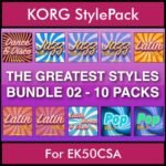 The Greatest Styles By PK Bunde TGS Vol. 02  - Vol. 11 to Vol. 20 - 600 Styles / Song Styles for KORG EK50CSA in STY format