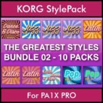 The Greatest Styles By PK Bunde TGS Vol. 02  - Vol. 11 to Vol. 20 - 600 Styles / Song Styles for KORG PA1X PRO in STY format