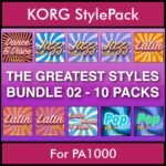 The Greatest Styles By PK Bunde TGS Vol. 02  - Vol. 11 to Vol. 20 - 600 Styles / Song Styles for KORG PA1000 in STY format