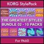 The Greatest Styles By PK Bunde TGS Vol. 02  - Vol. 11 to Vol. 20 - 600 Styles / Song Styles for KORG PA60 in STY format