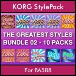 The Greatest Styles By PK Bunde TGS Vol. 02  - Vol. 11 to Vol. 20 - 600 Styles / Song Styles for KORG PA588 in STY format