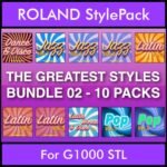 The Greatest Styles By PK Bunde TGS Vol. 02  - Vol. 11 to Vol. 20 - 600 Styles / Song Styles for ROLAND G1000 STL in STL format