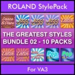 The Greatest Styles By PK Bunde TGS Vol. 02  - Vol. 11 to Vol. 20 - 600 Styles / Song Styles for ROLAND VA3 in STL format