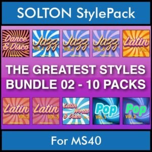 The Greatest Styles By PK Bunde TGS Vol. 02  - Vol. 11 to Vol. 20 - 600 Styles / Song Styles for SOLTON MS40 in PAT format