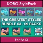 The Greatest Styles By PK Bunde TGS Vol. 03  - Vol. 21 to Vol. 29 - 540 Styles / Song Styles for KORG PA1X in STY format