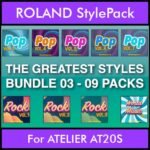 The Greatest Styles By PK Bunde TGS Vol. 03  - Vol. 21 to Vol. 29 - 540 Styles / Song Styles for ROLAND ATELIER AT20S in STL format