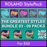 The Greatest Styles By PK Bunde TGS Vol. 03  - Vol. 21 to Vol. 29 - 540 Styles / Song Styles for ROLAND E50 in STL format