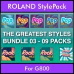 The Greatest Styles By PK Bunde TGS Vol. 03  - Vol. 21 to Vol. 29 - 540 Styles / Song Styles for ROLAND G800 in STL format