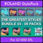 The Greatest Styles By PK Bunde TGS Vol. 03  - Vol. 21 to Vol. 29 - 540 Styles / Song Styles for ROLAND G1000 STL in STL format