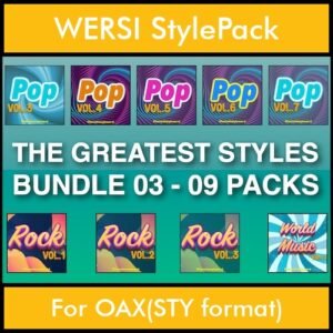 The Greatest Styles By PK Bunde TGS Vol. 03  - Vol. 21 to Vol. 29 - 540 Styles / Song Styles for WERSI OAX(STY format) in STY format